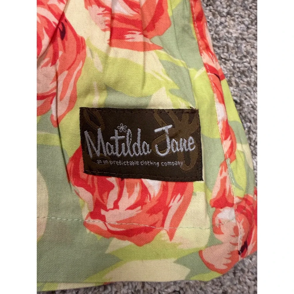 Matilda Jane Girls Size 6‎ Mixed Floral Tiered Halter Dress Multi Color Cotton